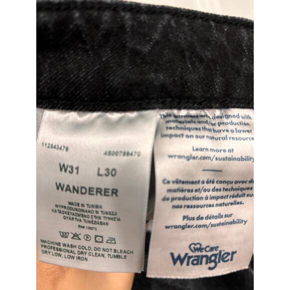 Wrangler Wanderer High Rise Flare Jean Essential Black Sz W31 L30 - Picture 7 of 9